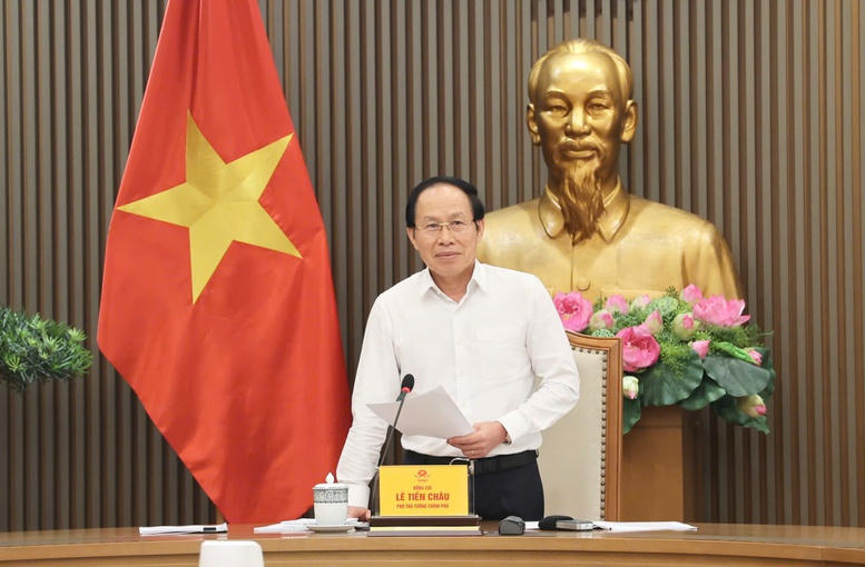 Phó Thủ tướng Lê Tiến Châu chủ trì họp về kết quả xây dựng, ban hành văn bản quy định chi tiết luật, nghị quyết của Quốc hội và tình hình đề xuất, tiến độ xây dựng các dự án luật, nghị quyết dự kiến trình Quốc hội trong năm 2026 - Ảnh: Thu Sa