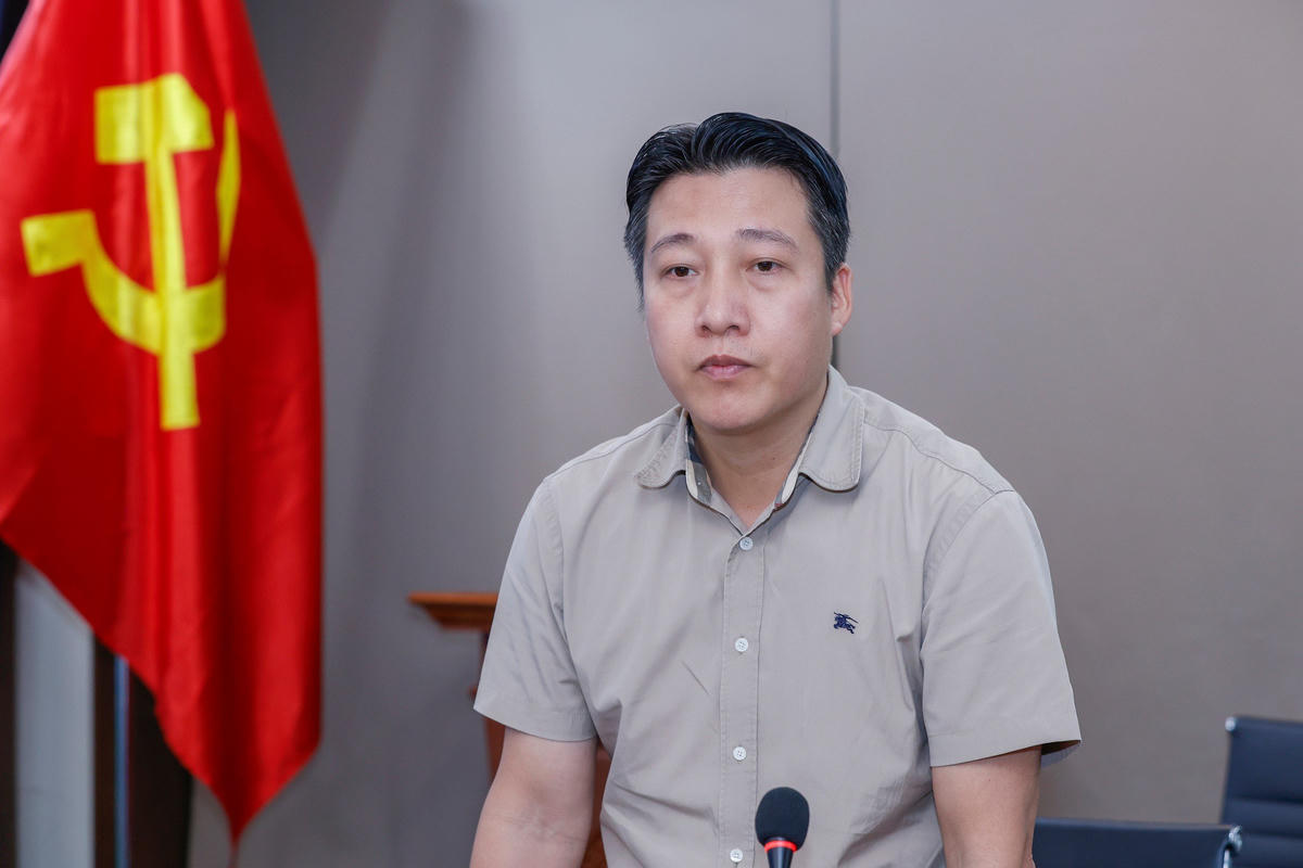 Ông Nguyễn Văn Dũng - Phó Tổng Biên tập Báo Đại đoàn kết chia sẻ về vai trò của báo chí trong lan tỏa các sự kiện lớn hướng tới APEC 2027. Ảnh: Quang Vinh.