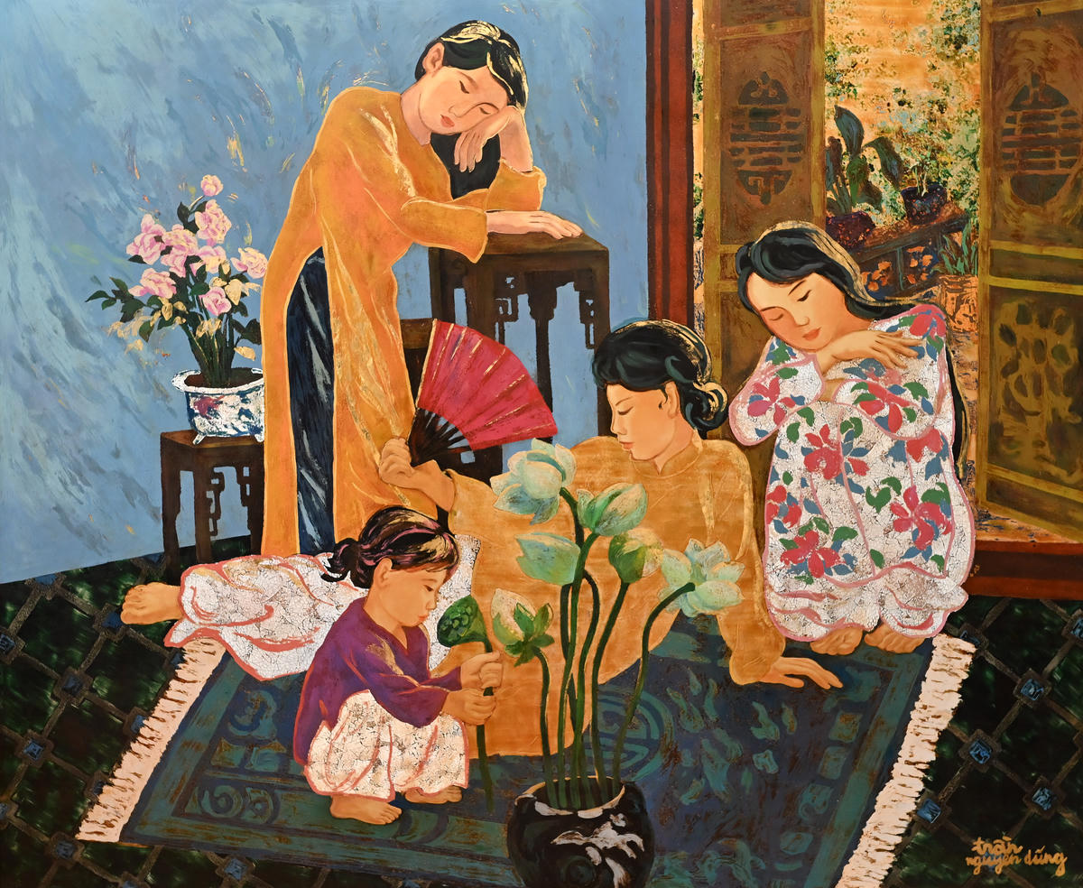 Họa sĩ Trần Nguyên Dũng: Người lưu giữ vẻ đẹp xưa cũ bằng hội họa