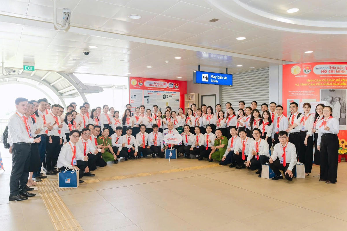 Không gian văn hóa Hồ Chí Minh tại Nhà ga Metro Thủ Đức. Ảnh: TĐ.