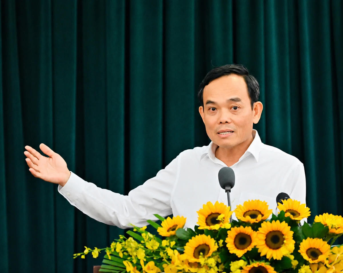 Bí thư Thành ủy TP Hồ Chí Minh Trần Lưu Quang phát biểu kết luận tại hội nghị. Ảnh: VIỆT DŨNG/SGGP.