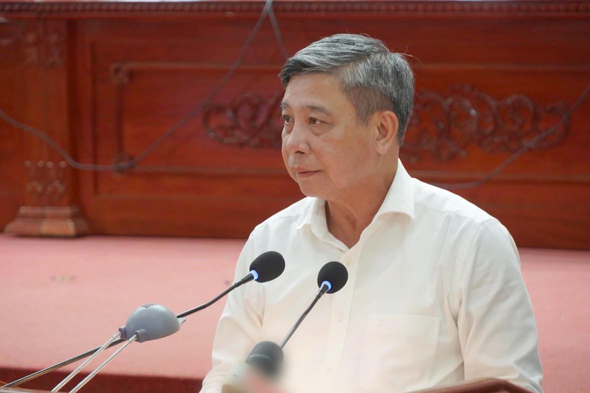 Ủy viên Ban Chấp hành Trung ương Đảng, Phó Bí thư Thường trực Thành ủy, Chủ tịch HĐND TP Cần Thơ Đồng Văn Thanh phát biểu khai mạc hội nghị. Ảnh TQ