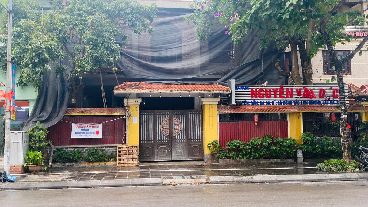 Công trình được người dân phản ánh có "dấu hiệu" vi phạm trật tự xây dựng tại phường Việt Hưng, TP Hà Nội.