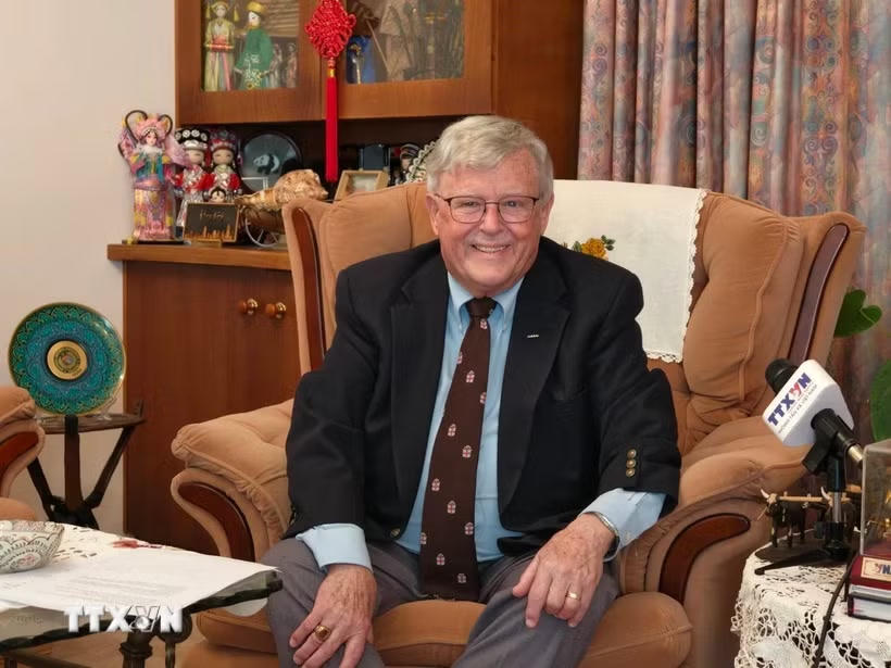 Giáo sư Carl Thayer - thuộc Học viện Quốc phòng Australia, Đại học New South Wales.(: Trung Trang/TTXVN).