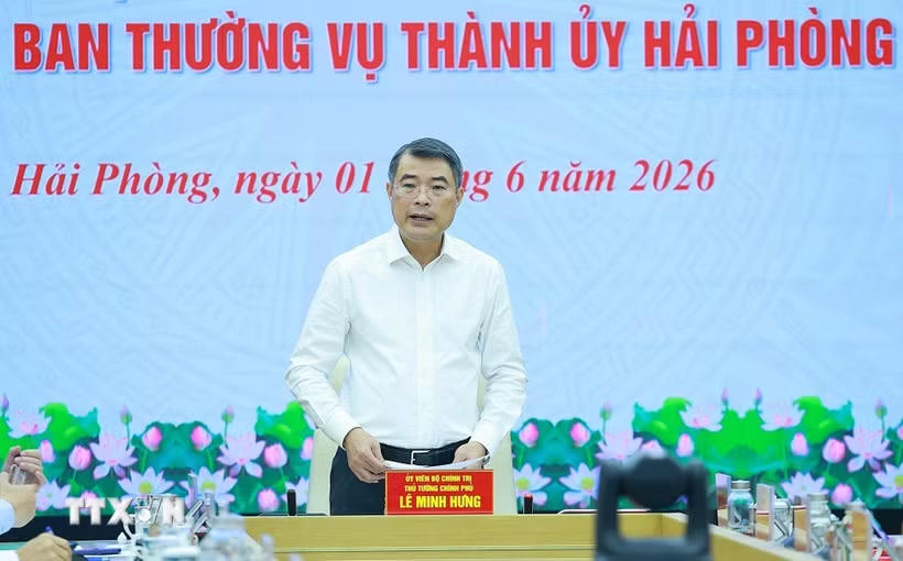 Thủ tướng Chính phủ Lê Minh Hưng phát biểu chỉ đạo. (Ảnh: Dương Giang/TTXVN)