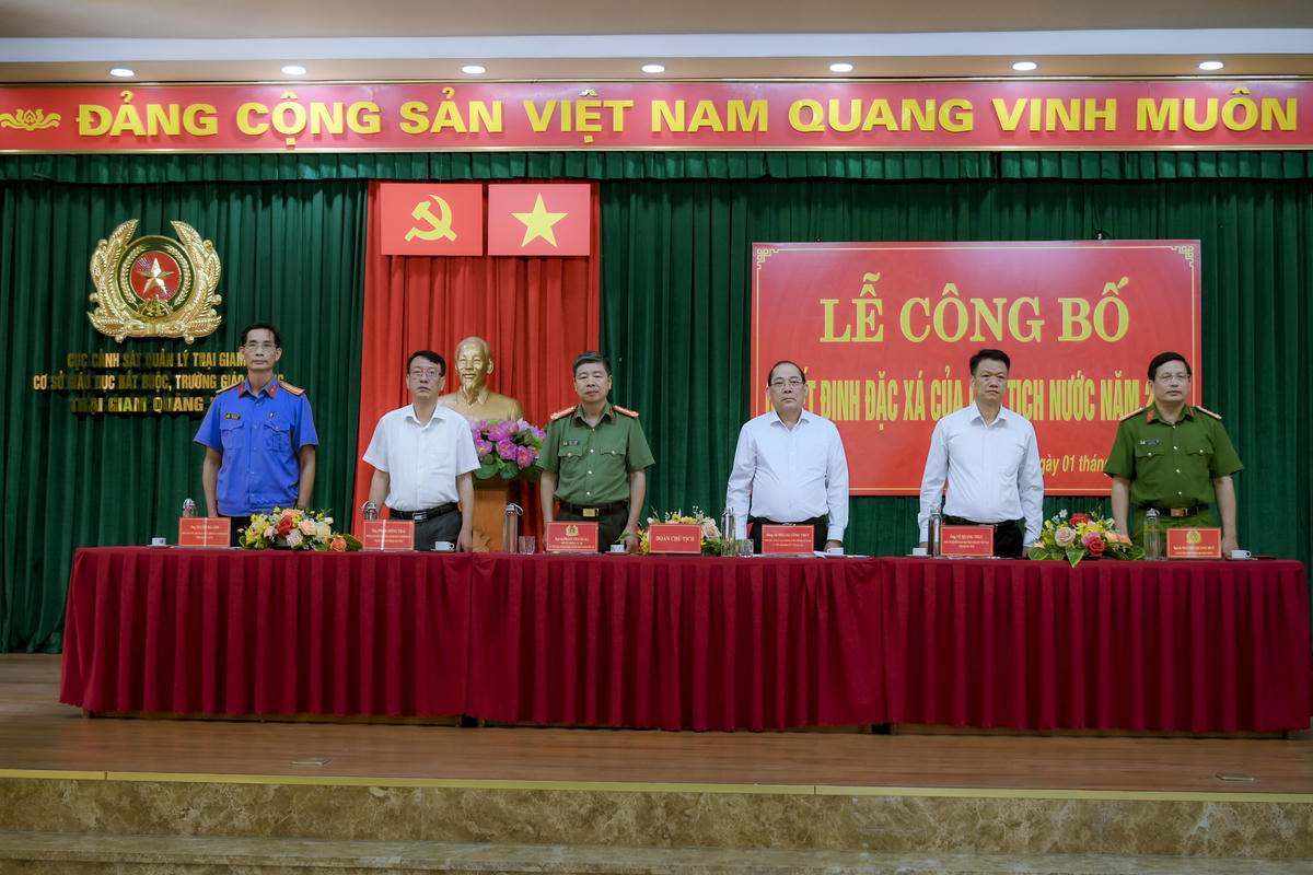 Đoàn Chủ tịch tại Lễ công bố. Ảnh: PT.&nbsp;