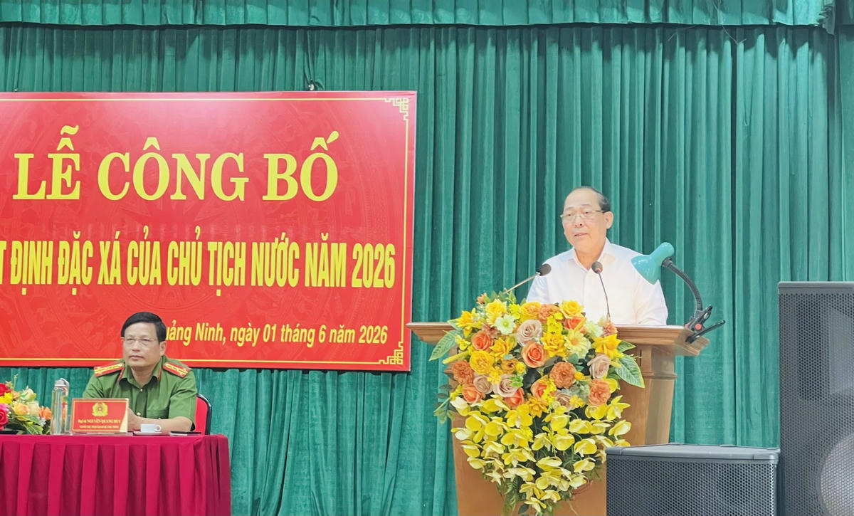  Phó Chủ tịch Ủy ban Trung ương MTTQ Việt Nam Hoàng Công Thuỷ phát biểu chỉ đạo tại Lễ công bố. Ảnh: PT.