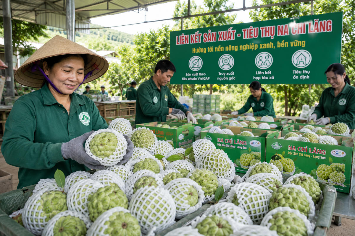 Sản xuất nông nghiệp theo chuỗi giúp tăng giá trị nông sản địa phương.