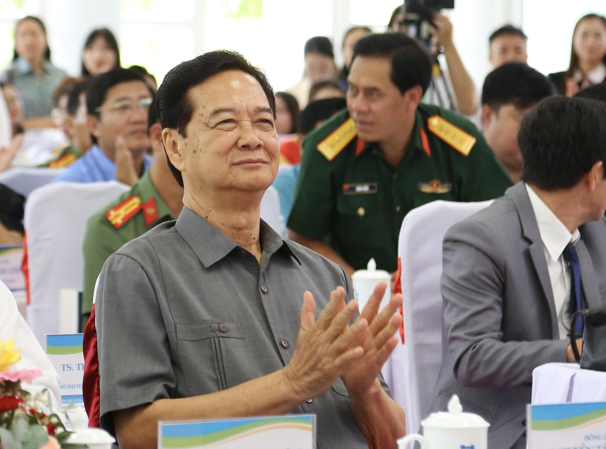 Nguyên Ủy viên Bộ Chính trị, nguyên Thủ tướng Chính phủ Nguyễn Tấn Dũng dự hội nghị. Ảnh: Thanh Tiến