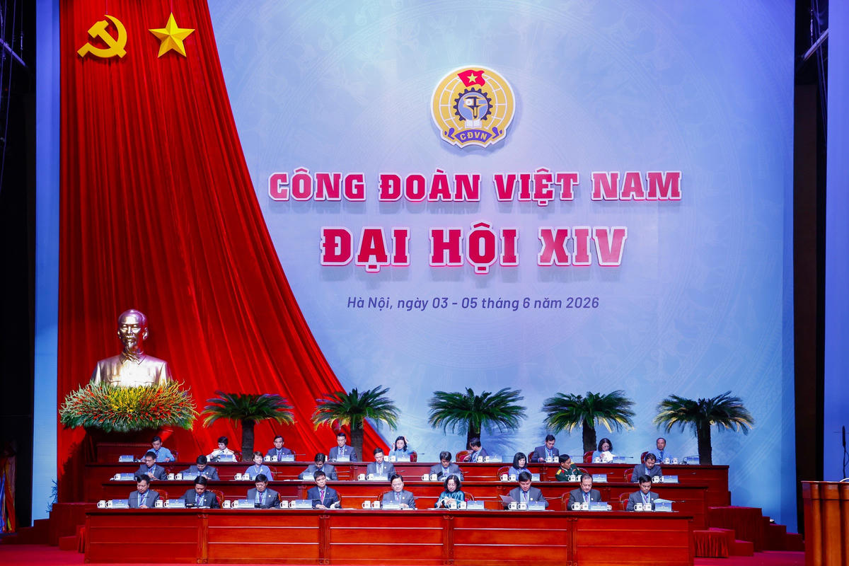 Đại hội XIV Công đoàn Việt Nam khai mạc phiên thứ nhất