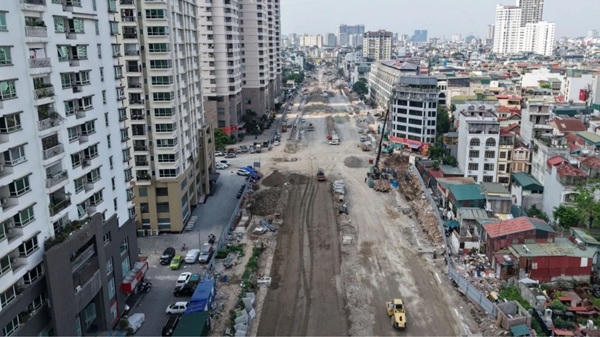 Đường vanh đai 2,5 chạy qua nhiều khu vực thuộc lõi nội đô Hà Nội. Ảnh: Hải Lê