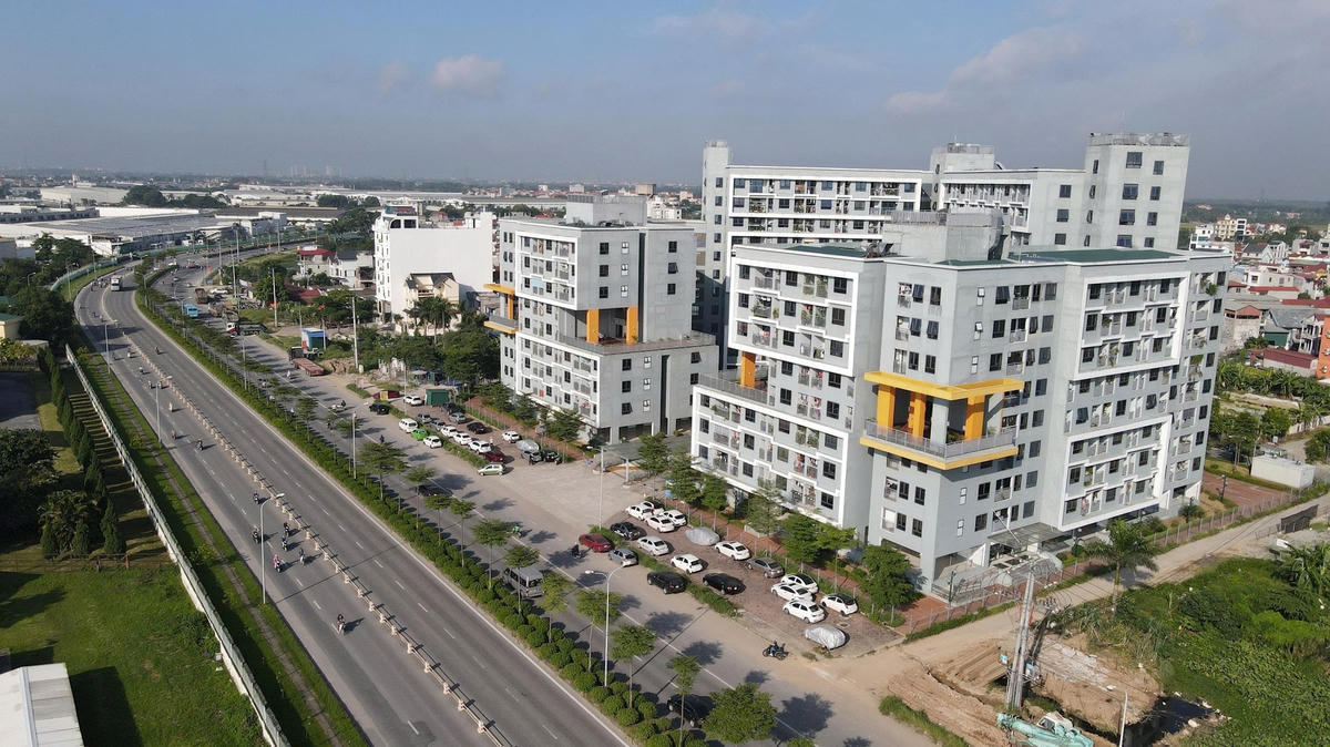 Khu nhà ở xã hội ở xã Thiên Lộc, thành phố Hà Nội. Ảnh: H.P