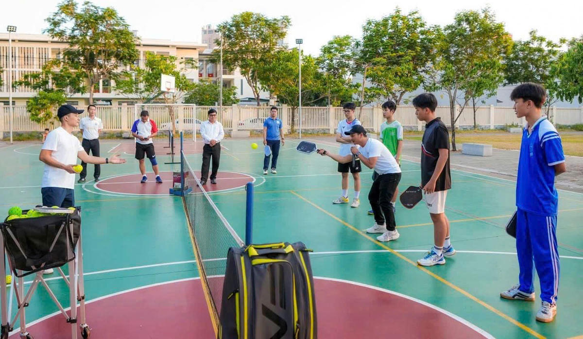 Thời gian qua phong trào pickleball học đường tại TP Đà Nẵng ngày càng phát triển. Ảnh: Nguyễn Tú.