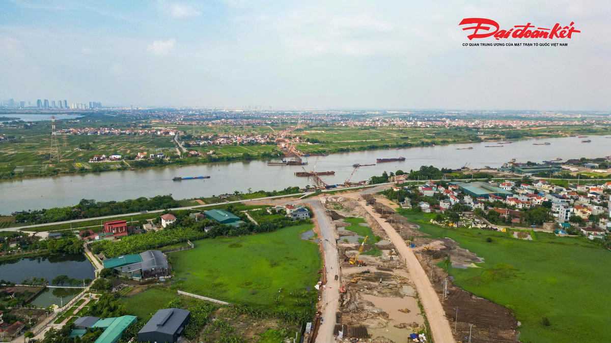 Tăng tốc thi công cầu Mễ Sở, nhiều hạng mục đã thành hình