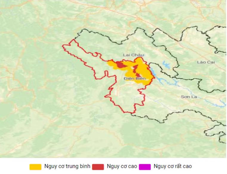 Ngày 5/6, Đài khí tượng Thủy Văn tỉnh Điện Biên cảnh báo nguy cơ có thể xảy ra lũ quét, sạt lở đất trên địa bàn nhiều xã, phường của tỉnh Điện Biên.