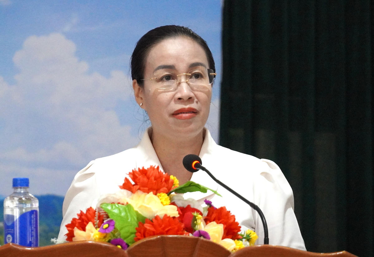 Phó Chủ tịch UBND TP Đà Nẵng Nguyễn Thị Anh Thi phát biểu tại chương trình. Ảnh: NT.