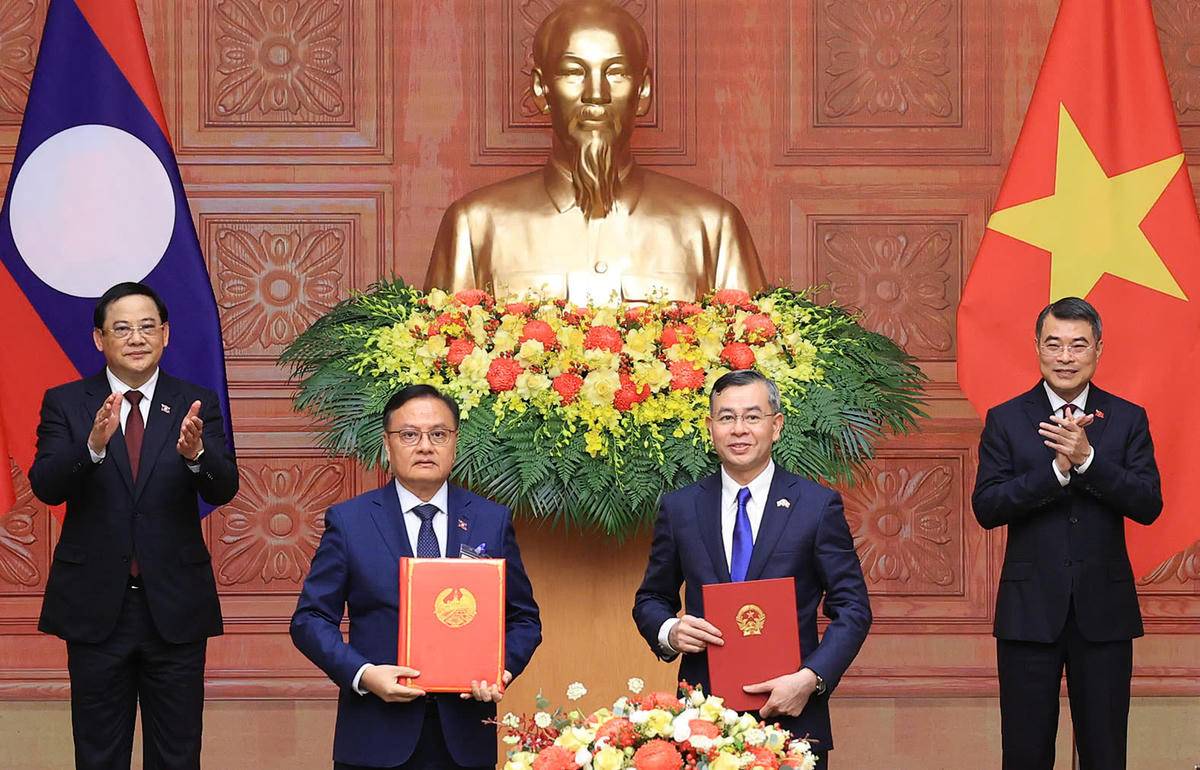 Thỏa thuận hợp tác giữa Bộ Tài chính nước Cộng hòa xã hội chủ nghĩa Việt Nam và Bộ Tài chính nước Cộng hòa Dân chủ Nhân dân Lào. Ảnh:MOF.
