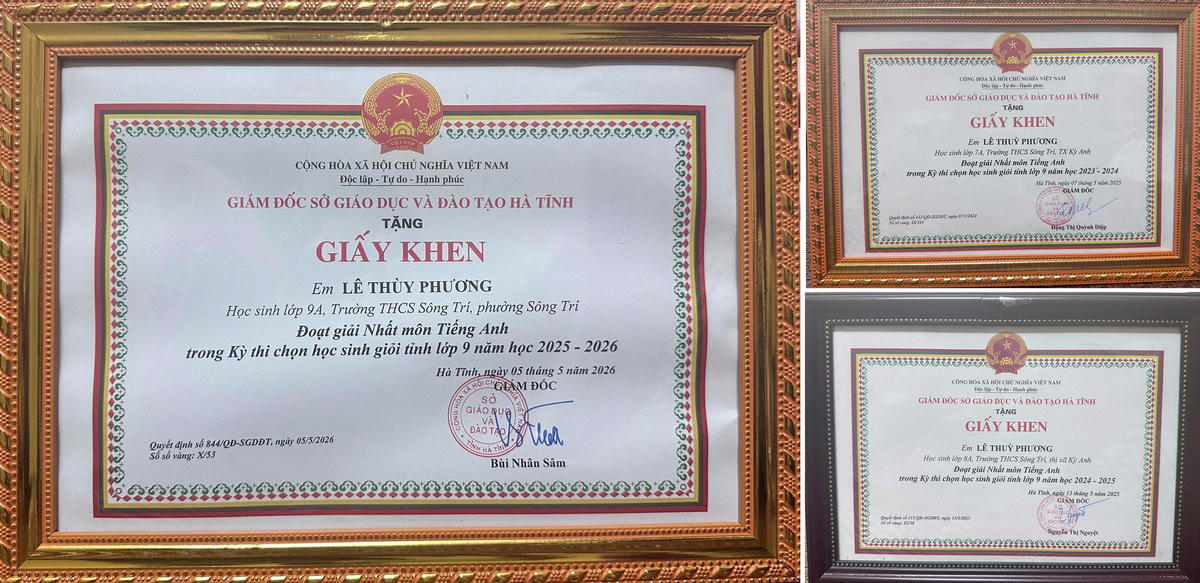 Một trong những thành tích của Lê Thuỳ Phương.&nbsp;