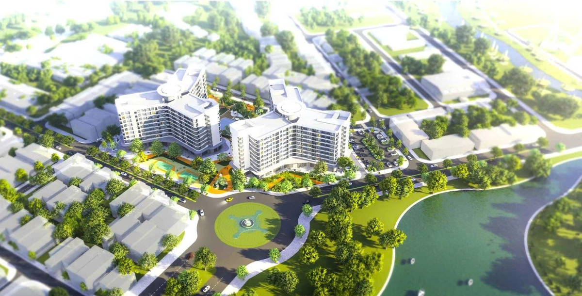 Phối cảnh khu nhà ở xã hội thuộc Khu đô thị mới Phú Mỹ (Quảng Ngãi) do Tổng Công ty Đầu tư phát triển nhà và đô thị làm chủ đầu tư. Ảnh: Chủ đầu tư