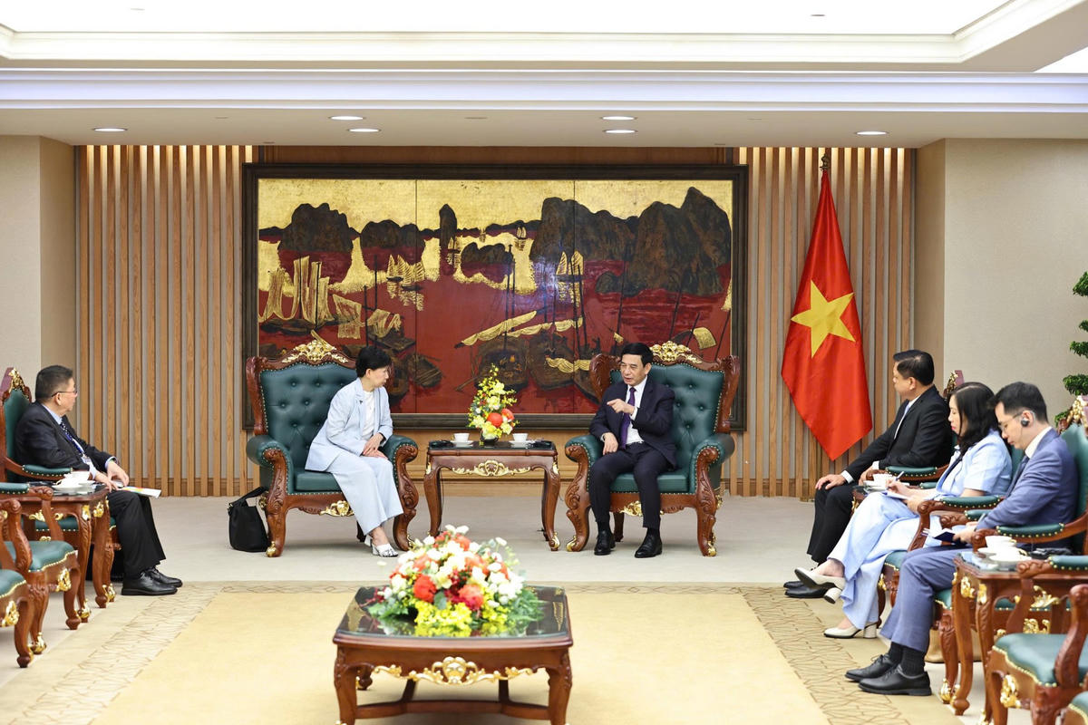 Quang cảnh buổi tiếp. Ảnh: Nguyễn Hoàng