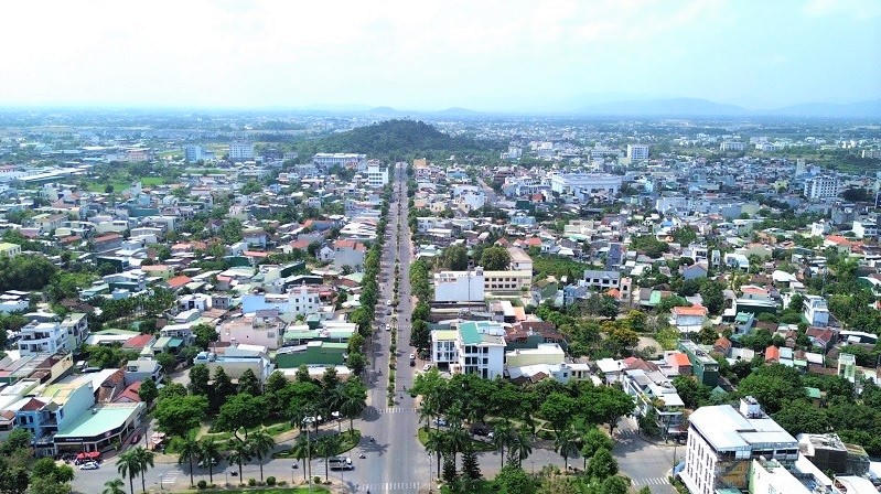 Một góc địa bàn tỉnh Quảng Ngãi nhìn từ trên cao. Ảnh: MT.