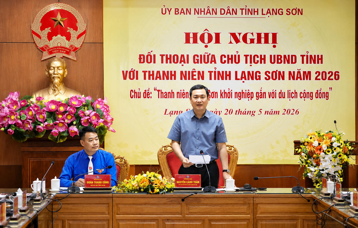 Chủ tịch UBND tỉnh Lạng Sơn đối thoại với thanh niên tỉnh Lạng Sơn ngày 20/5/2026.