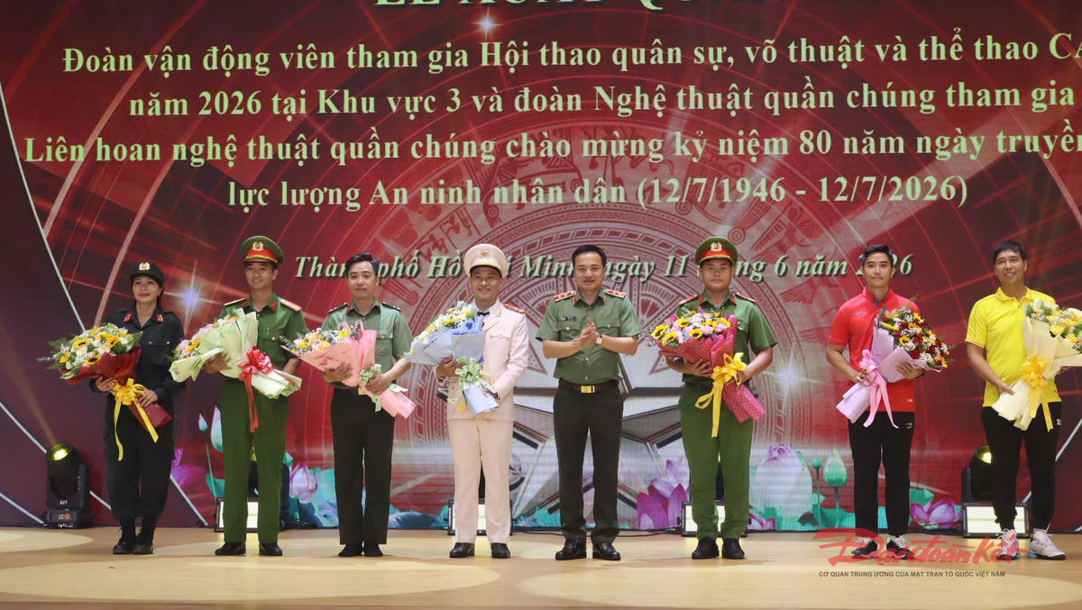 Công an TP Hồ Chí Minh xuất quân các đoàn tham gia hội thao võ thuật, văn hóa, thể thao năm 2026