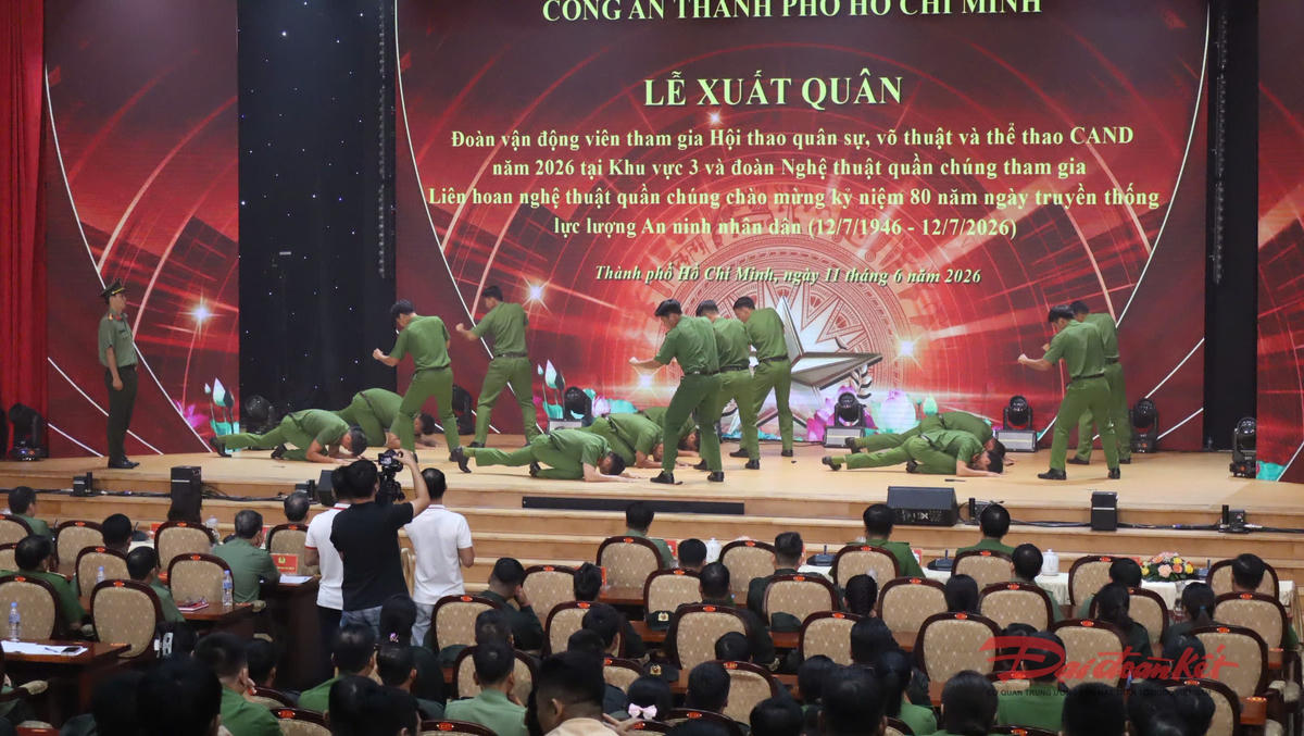 Công an TP Hồ Chí Minh xuất quân các đoàn tham gia hội thao võ thuật, văn hóa, thể thao năm 2026