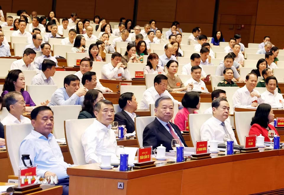 Tổng Bí thư, Chủ tịch nước Tô Lâm và các đại biểu dự Hội nghị. Ảnh: TTXVN.