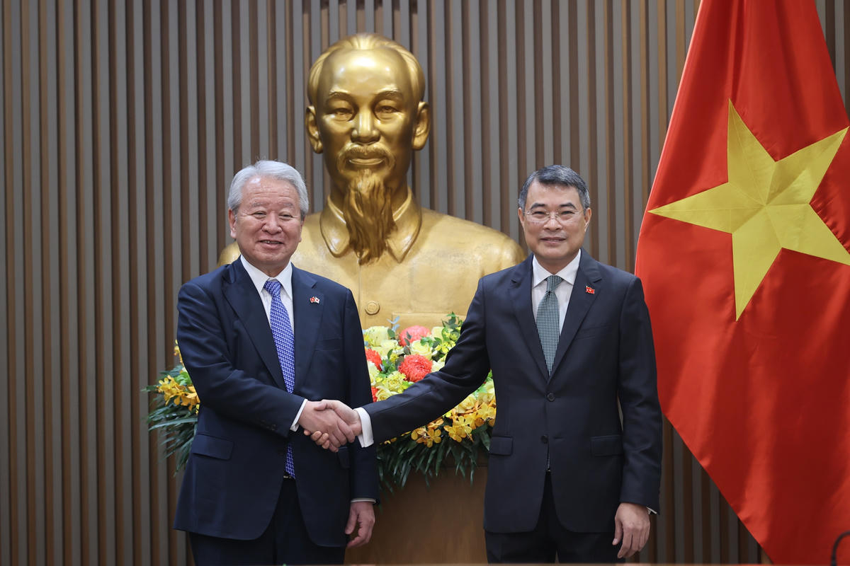 Thủ tướng Lê Minh Hưng tiếp ông Tanaka Akihiko, Chủ tịch Cơ quan Hợp tác quốc tế Nhật Bản - Ảnh: Nhật Bắc