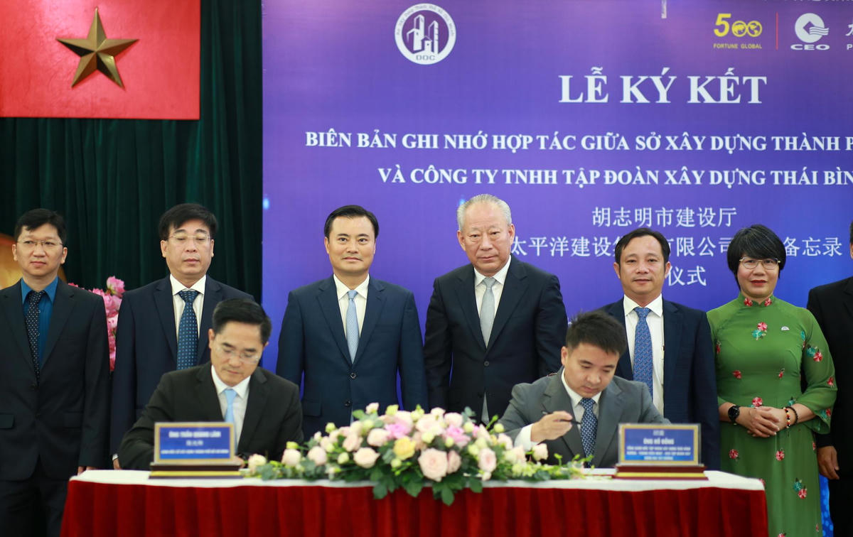 Sở Xây dựng TP Hồ Chí Minh ký kết hợp tác cùng tập đoàn Thái Bình Dương. Ảnh: X.D.