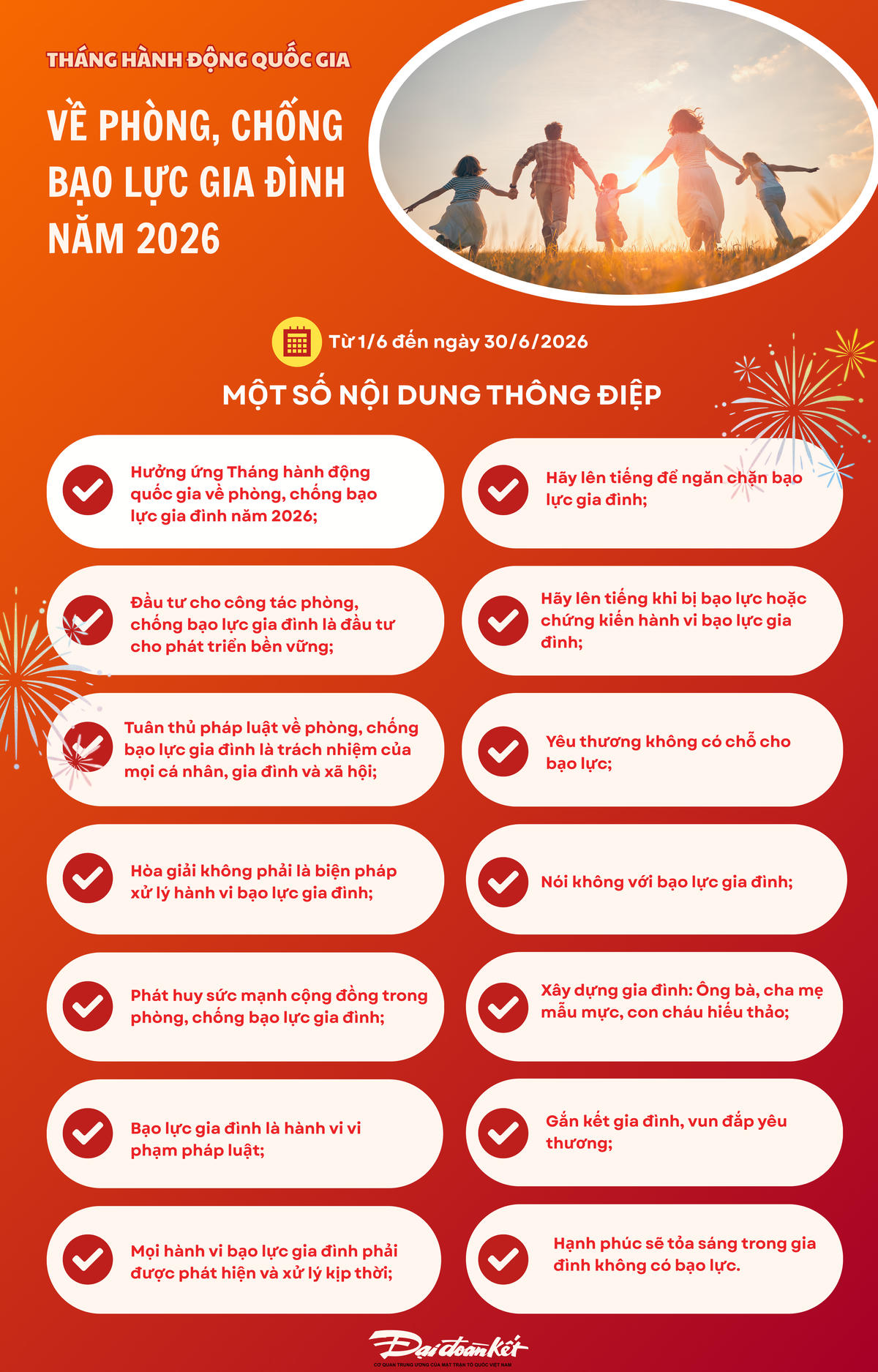[Infographic] Tháng hành động quốc gia về phòng, chống bạo lực gia đình: “Chấm dứt bạo lực, vun đắp yêu thương”