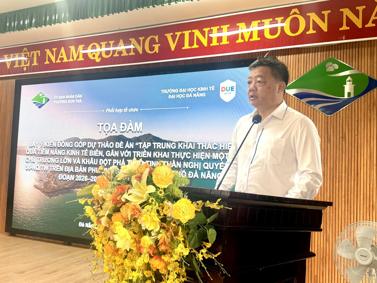 Ông Đinh Vui, Chủ tịch UBND phường Sơn Trà: "Phát triển hài hòa giữa kinh tế với khai thác tài nguyên bền vững, bản sắc văn hóa và nâng cao hiệu quả quản trị".