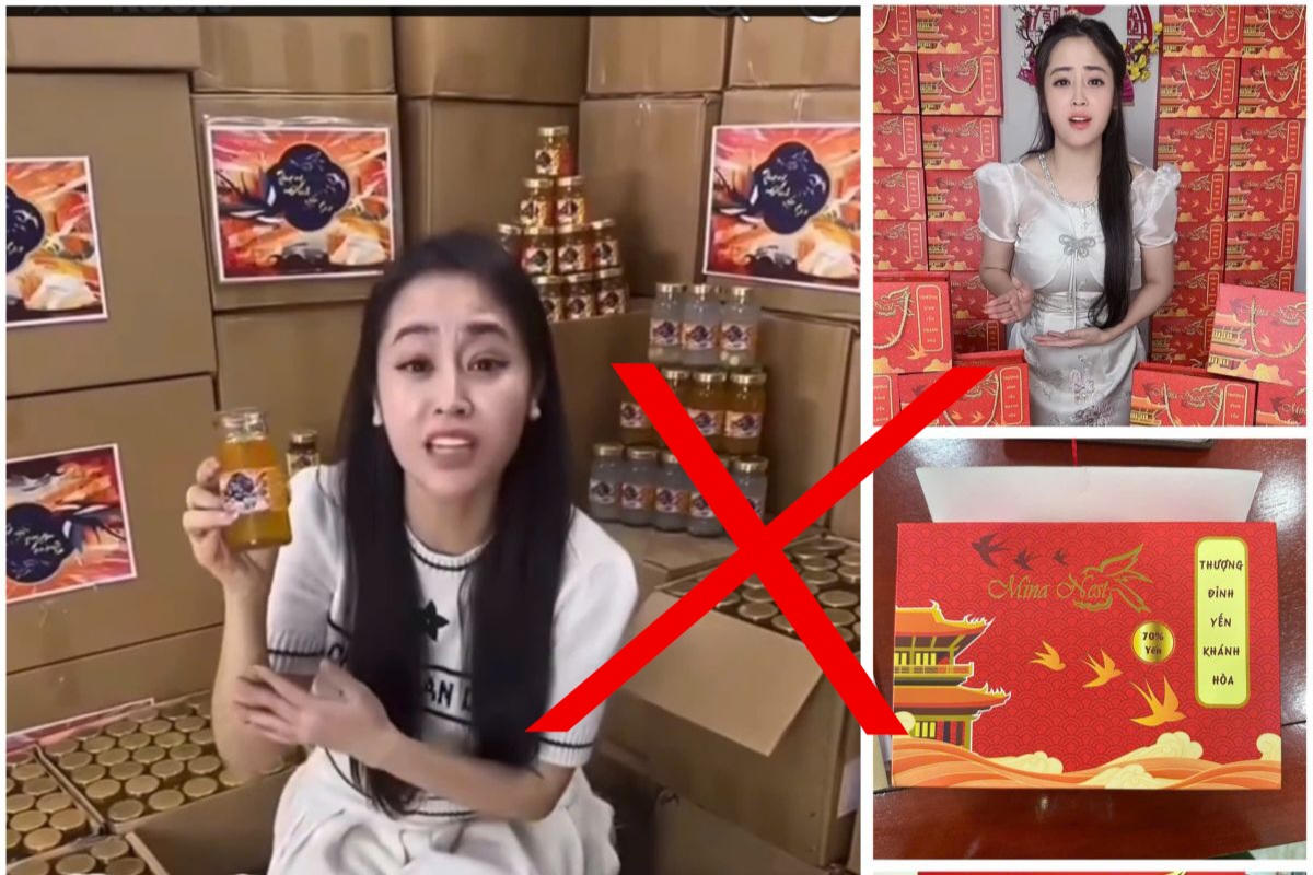 Trang livetream trên Facebook bán yến chưng giả. Ảnh: CATH