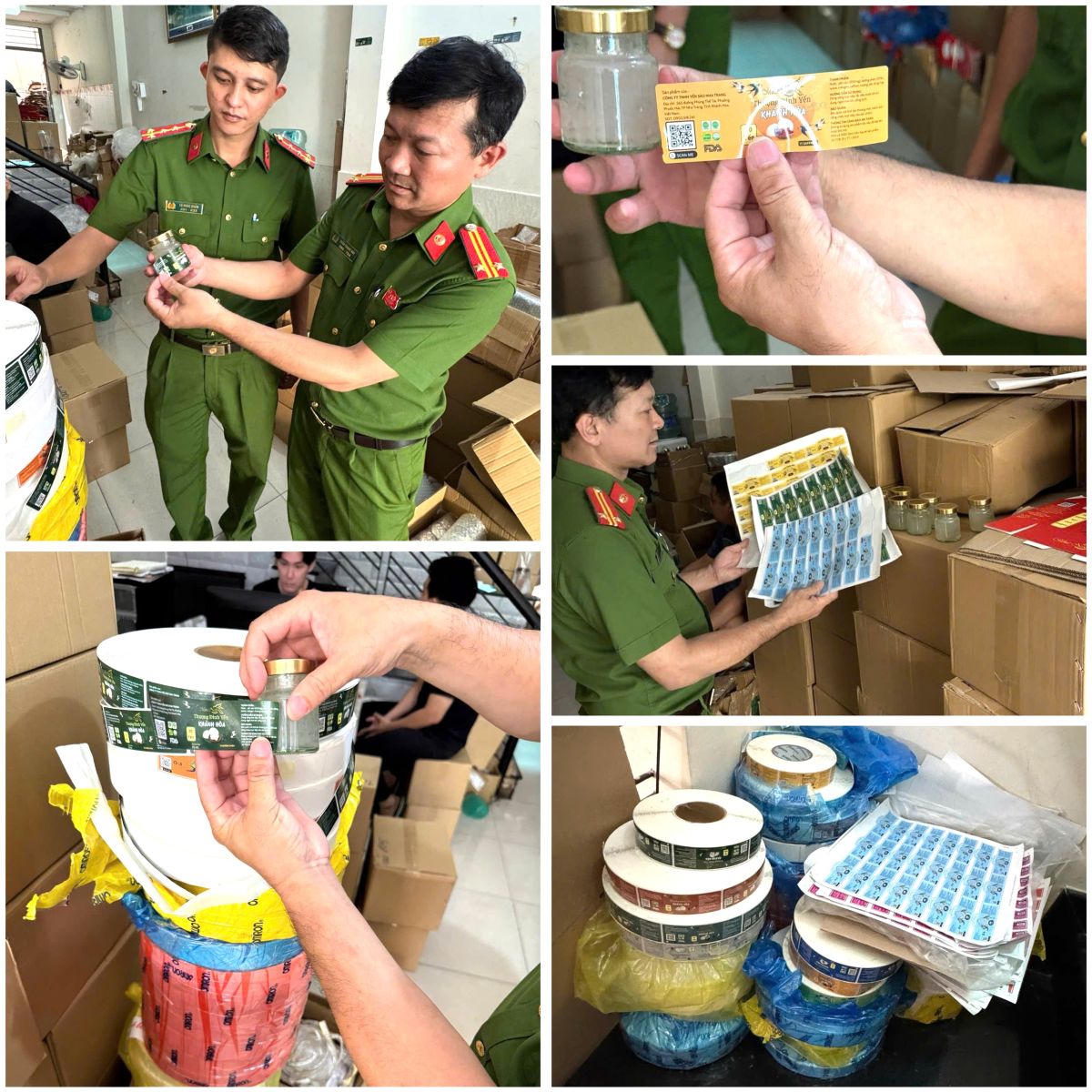 Việc thiết kế, in ấn bao bì, tem nhãn và bán ra thị trường được Trang và Vinh thực hiện. Ảnh: CATH