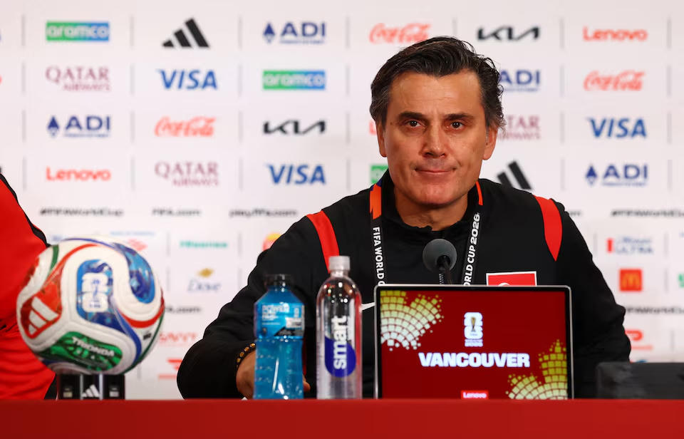 Huấn luyện viên Vincenzo Montella tại buổi họp báo hôm 12/6. Nguồn: Reuters.