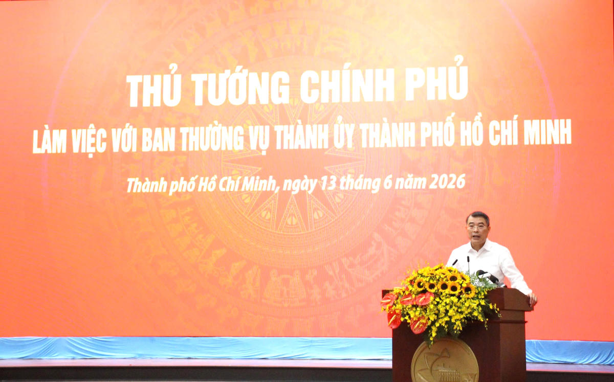 Thủ tướng Chính phủ Lê Minh Hưng chỉ đạo một số giải pháp mà TPHCM cần thực hiện trong thời gian tới. Ảnh: M.D
