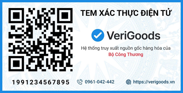 Tem xác thực điện tử. Ảnh: BCT