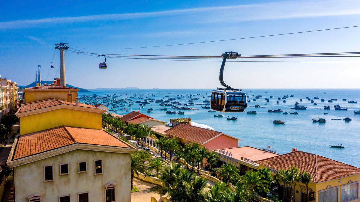 Cáp treo Hòn Thơm, Phú Quốc. Ảnh: Ánh Dương.