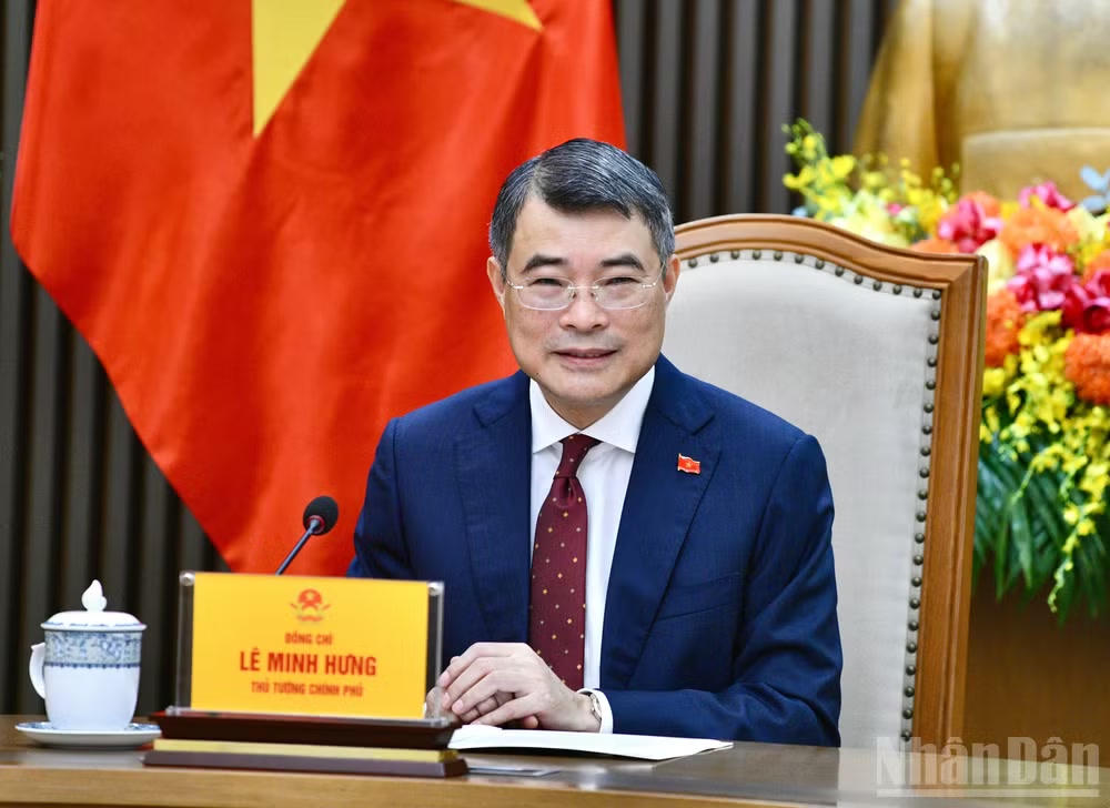 Thủ tướng Chính phủ Lê Minh Hưng nhấn mạnh Đảng, Nhà nước Việt Nam luôn coi phát triển quan hệ với Trung Quốc là chủ trương nhất quán, yêu cầu khách quan, lựa chọn chiến lược, tự nhiên, ưu tiên hàng đầu trong đường lối đối ngoại. (Ảnh: Thanh Giang)