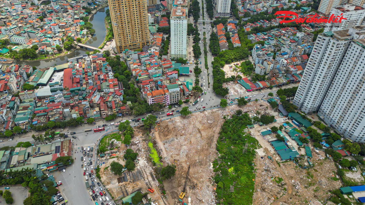 Công trường nút giao Phạm Tu - đường 70 tăng tốc thi công sau khi được bàn giao mặt bằng