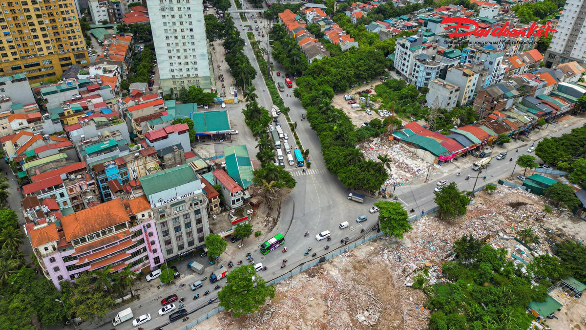 Công trường nút giao Phạm Tu - đường 70 tăng tốc thi công sau khi được bàn giao mặt bằng