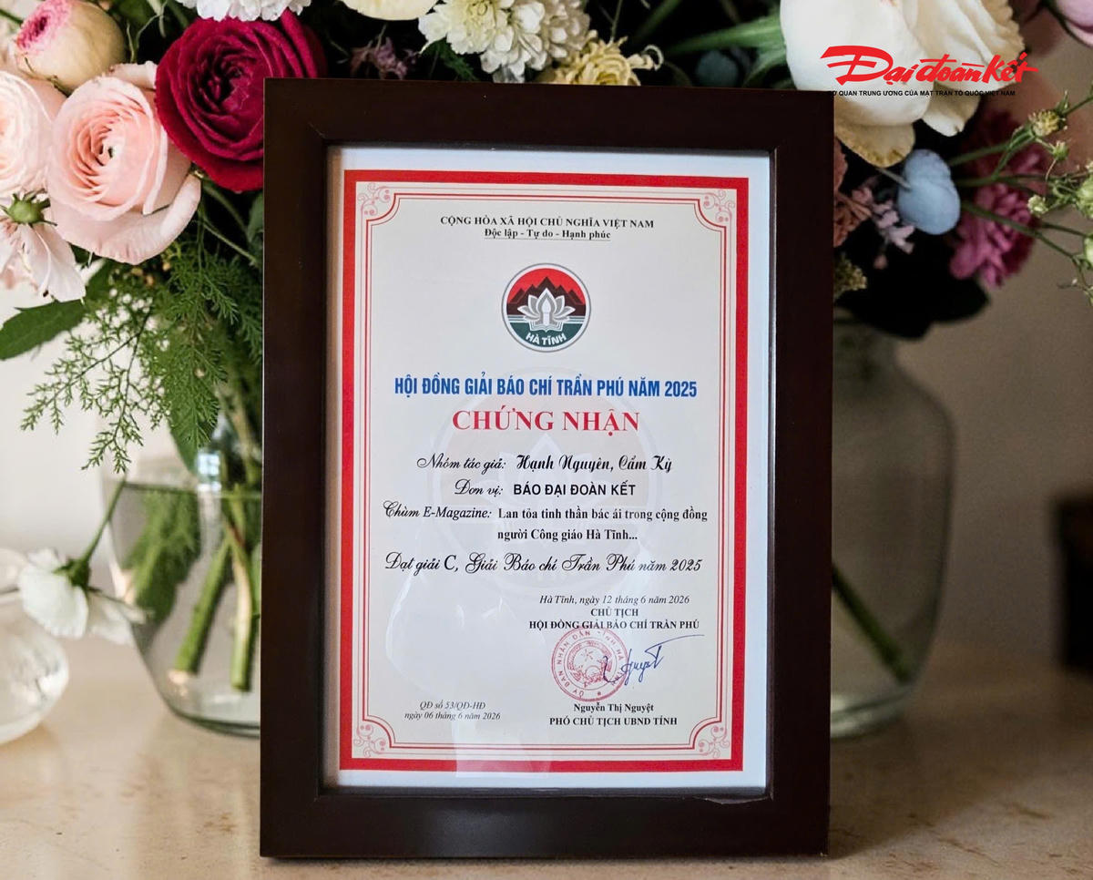 Báo Đại Đoàn Kết đoạt Giải C Giải Báo chí Trần Phú