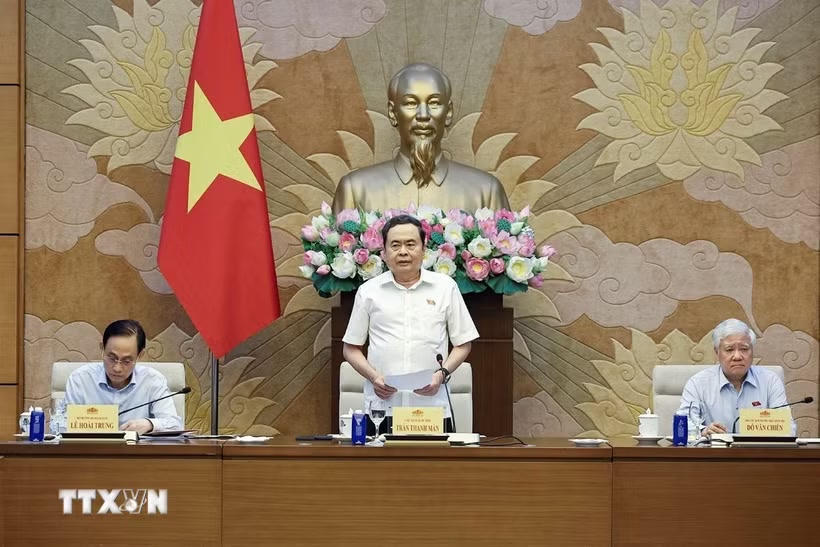 Chủ tịch Quốc hội Trần Thanh Mẫn phát biểu. (Ảnh: Doãn Tấn/TTXVN)