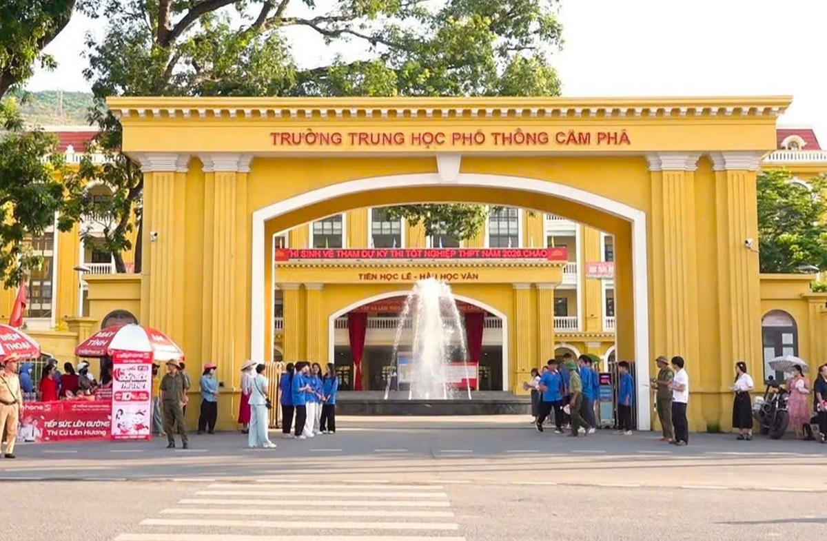 Trường THPT Cẩm Phả, tỉnh Quảng Ninh. Ảnh: CTV. 