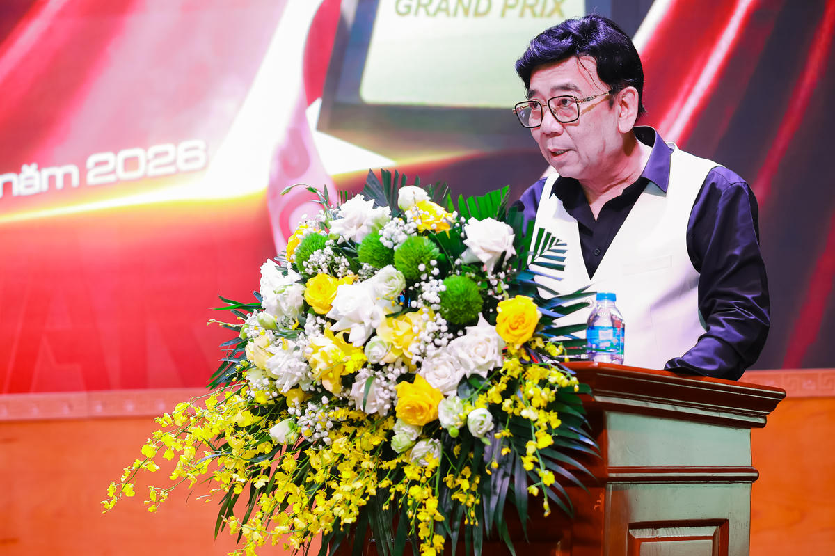 Ông Nguyễn Trường Sơn, Chủ tịch Hiệp hội Quảng cáo Việt Nam phát biểu.