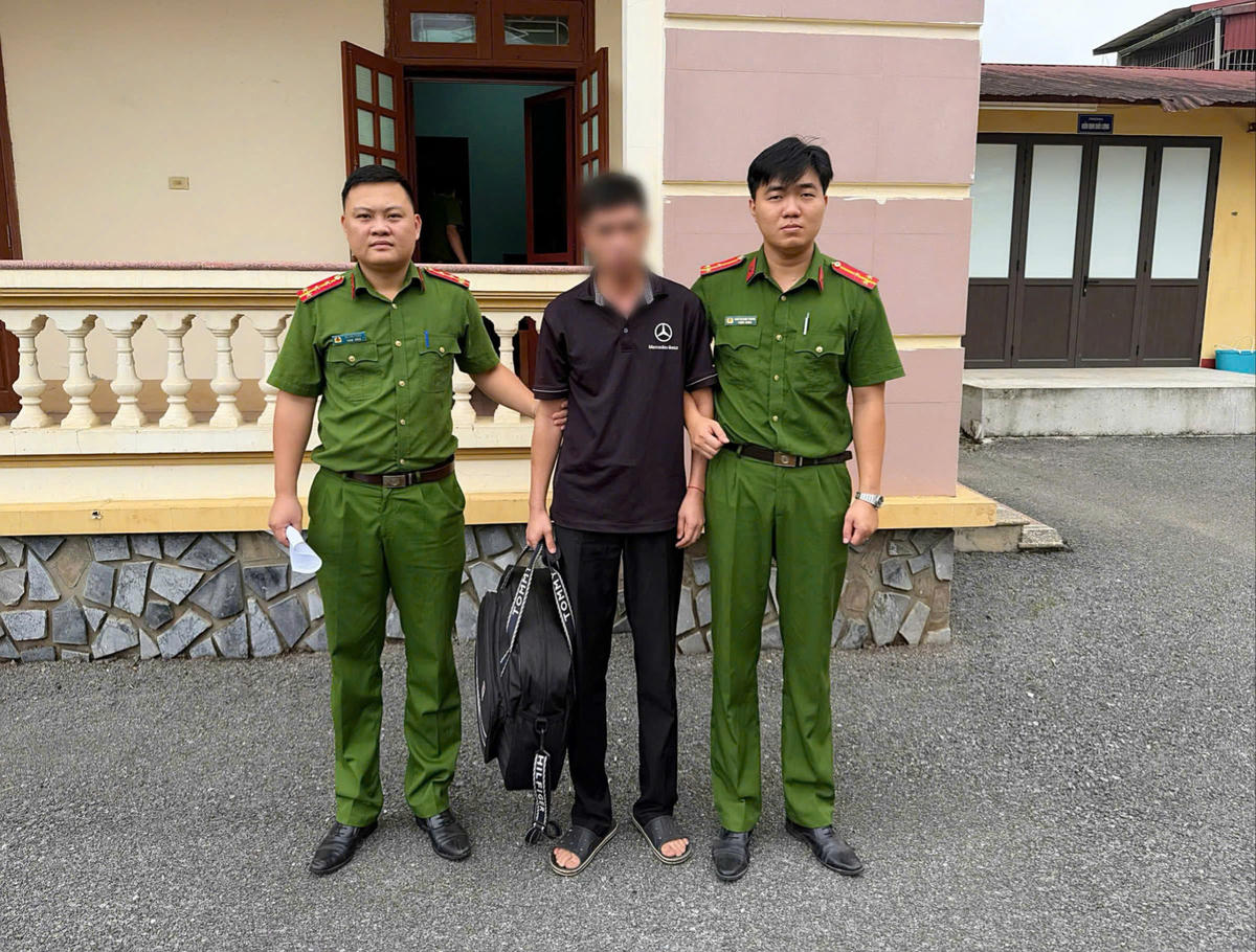 H. K. H. bị phát hiện dương tính và tàng trữ ma túy. Ảnh: Công an tỉnh Lào Cai.