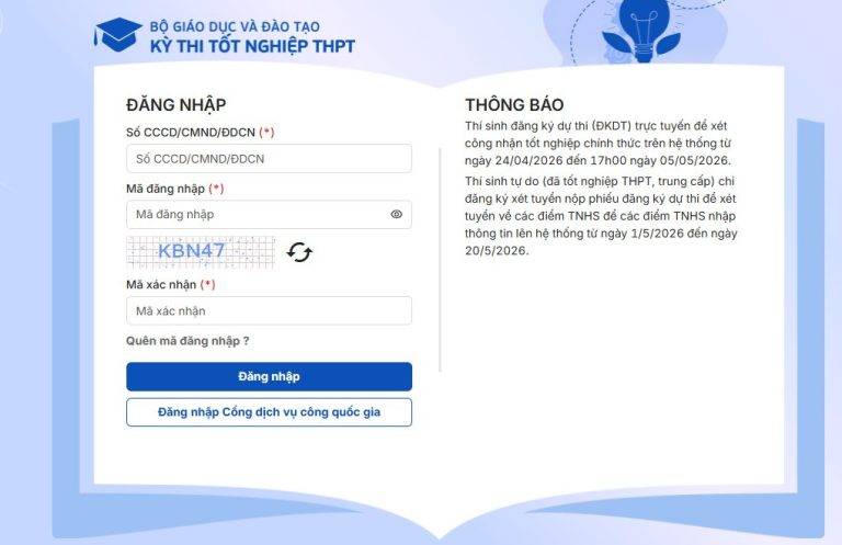 Thí sinh truy cập hệ thống tuyển sinh để tập dượt đăng ký nguyện vọng đại học. Ảnh chụp màn hình.