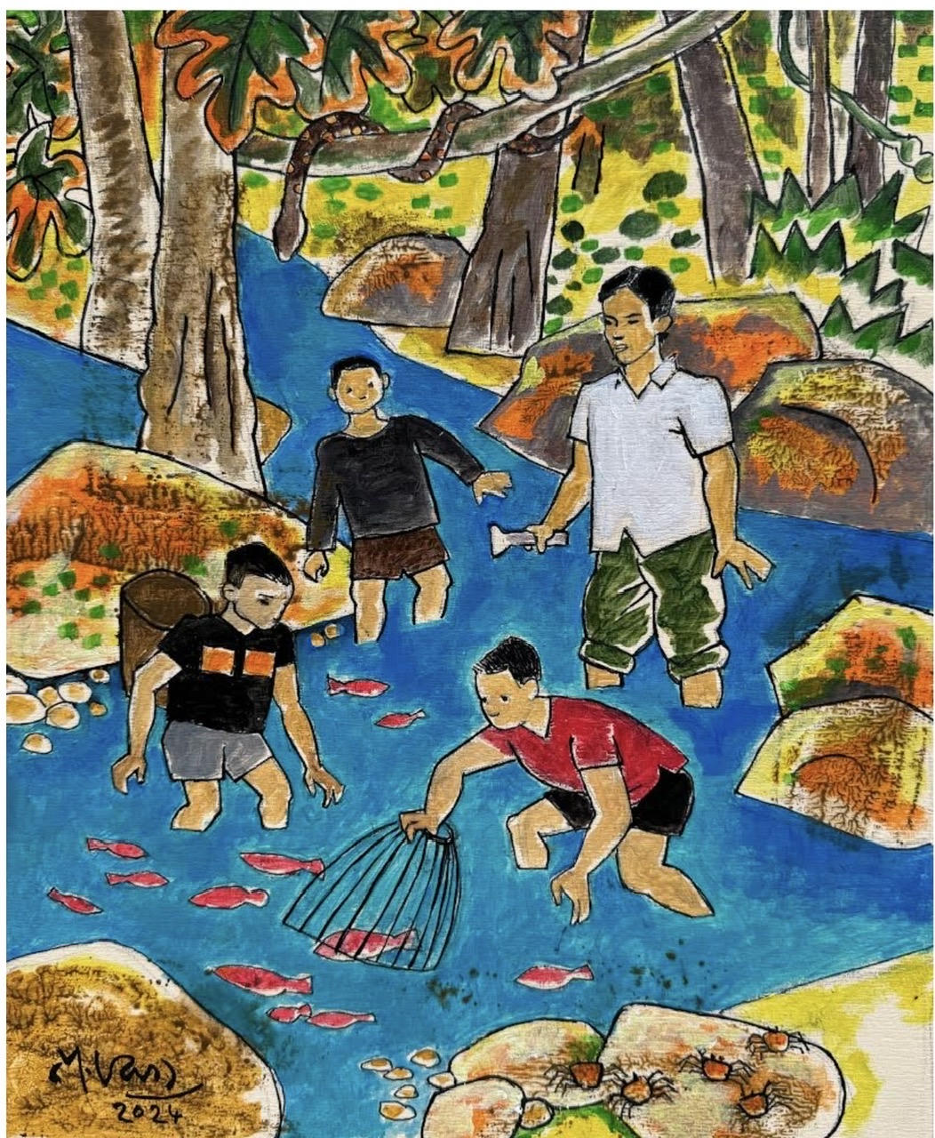 Tranh minh họa của họa sĩ Lê Anh Vân.