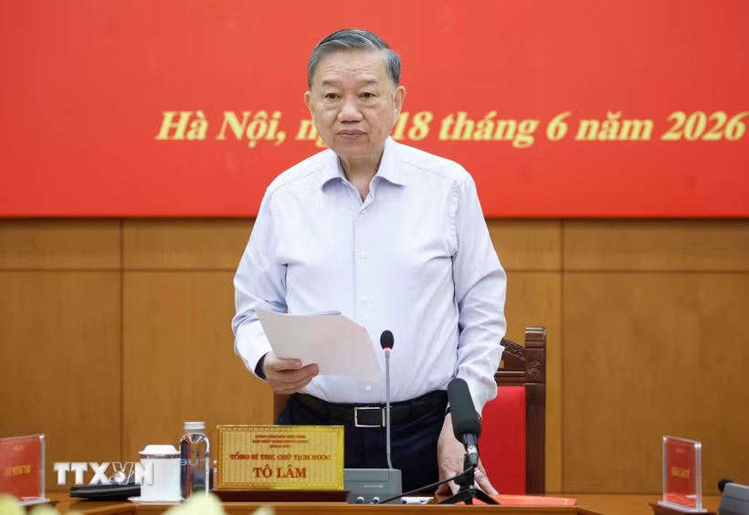 Tổng Bí thư, Chủ tịch nước Tô Lâm phát biểu. (Ảnh: Thống Nhất/TTXVN)
